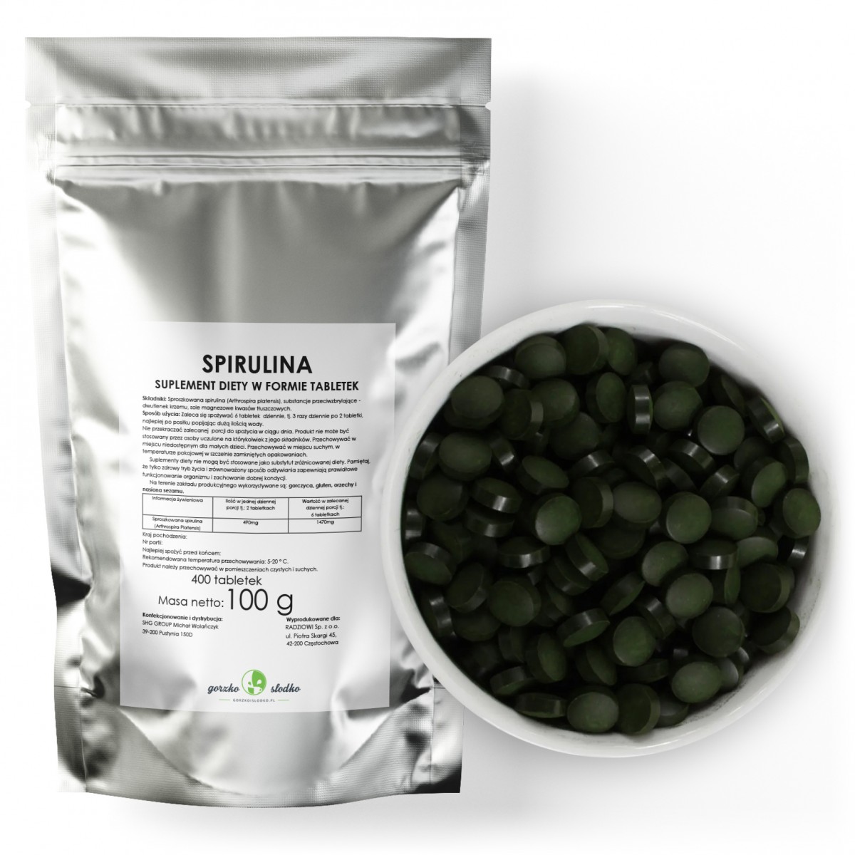 Spirulina tabletki